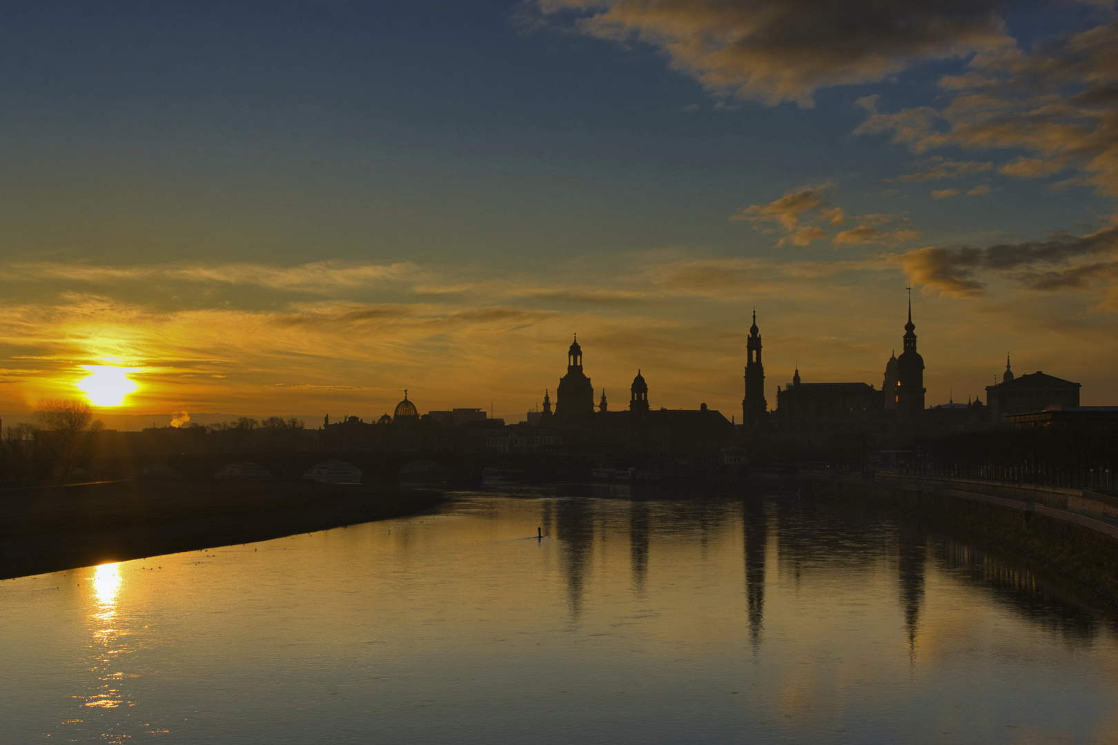 Sonnenaufgang in Dresden