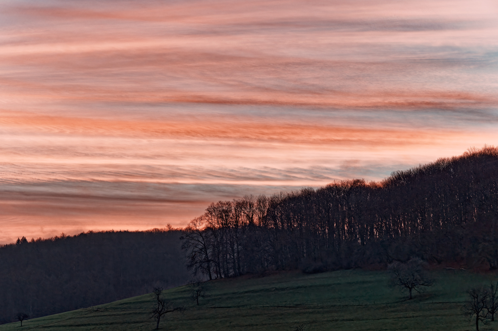 Sonnenaufgang in einigen Minuten