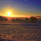 Sonnenaufgang in Finsterau im Bayerischen Wald