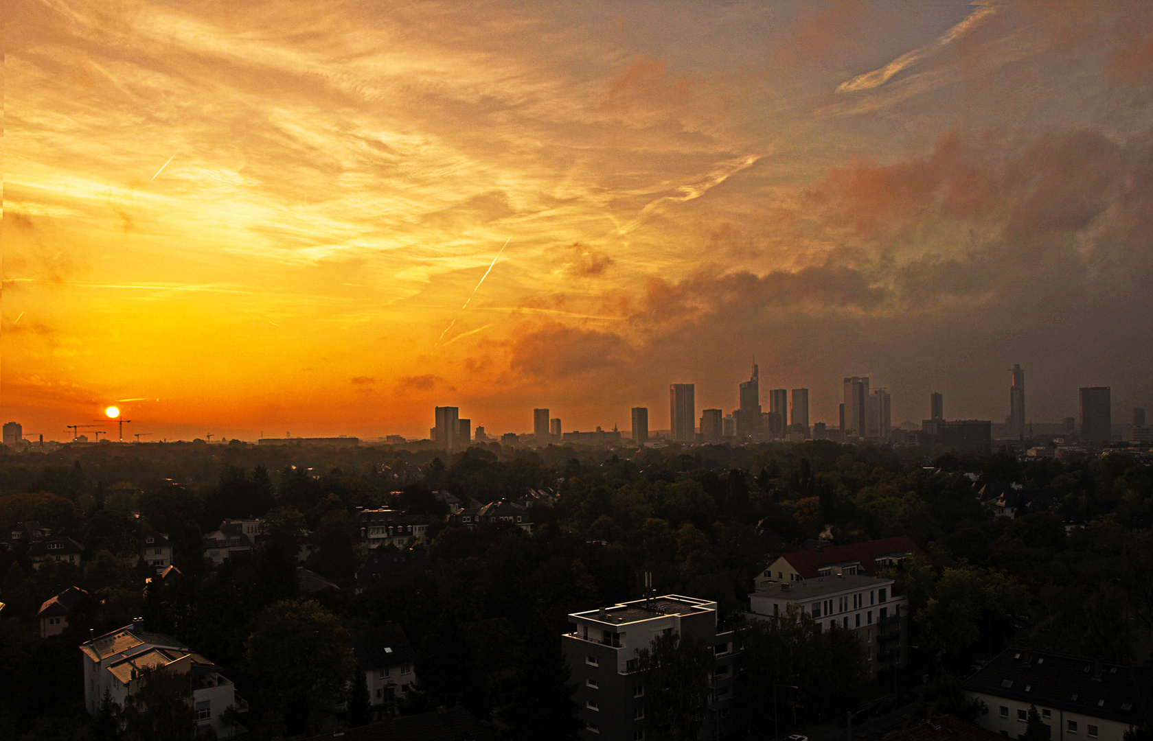 Sonnenaufgang in Frankfurt am Main