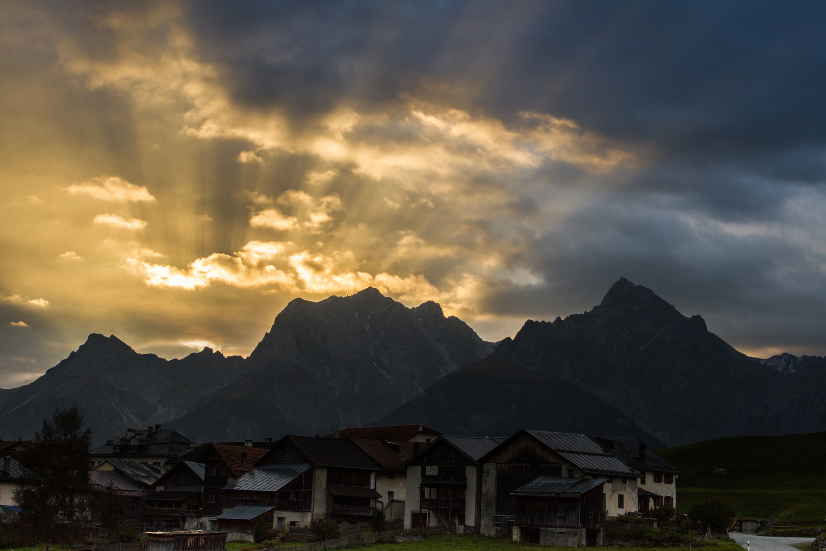 Sonnenaufgang in Ftan