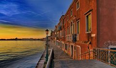 Sonnenaufgang in Giudecca, Venetien, Italien