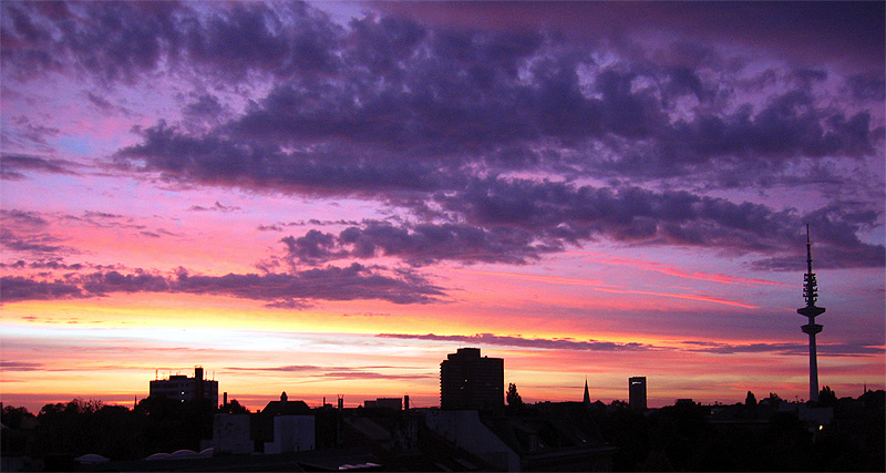 Sonnenaufgang in Hamburg