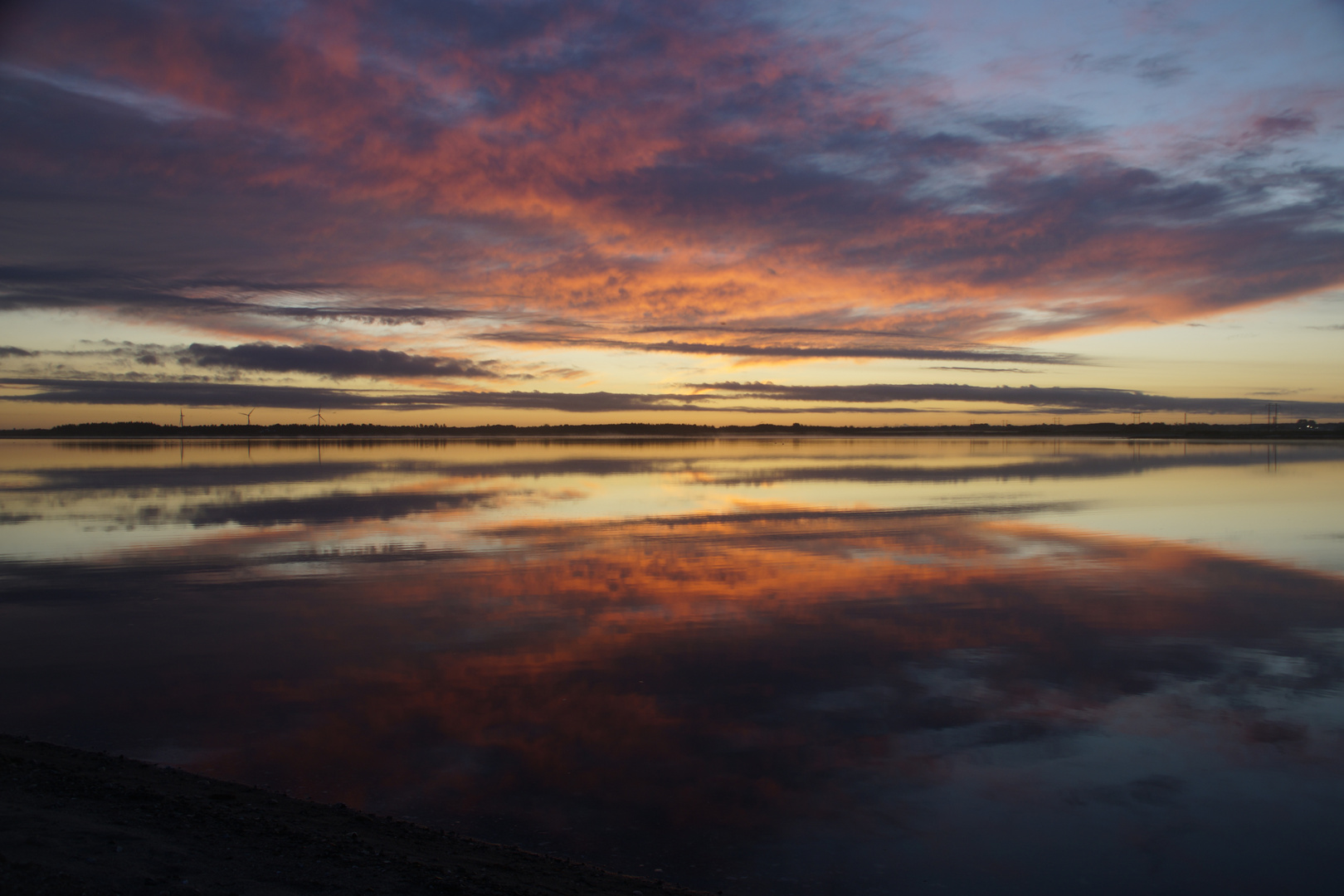 Sonnenaufgang in Handbjerg Marina/Dänemark