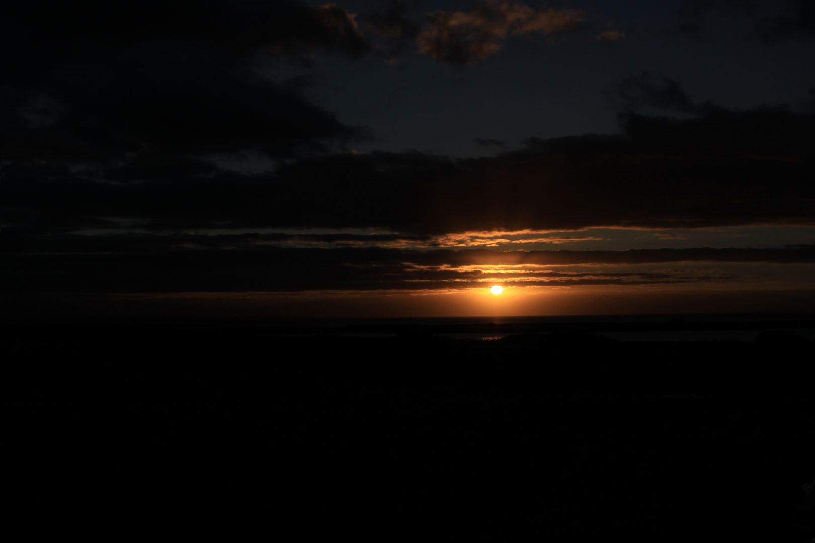 Sonnenaufgang in Hvide Sande am Fjord