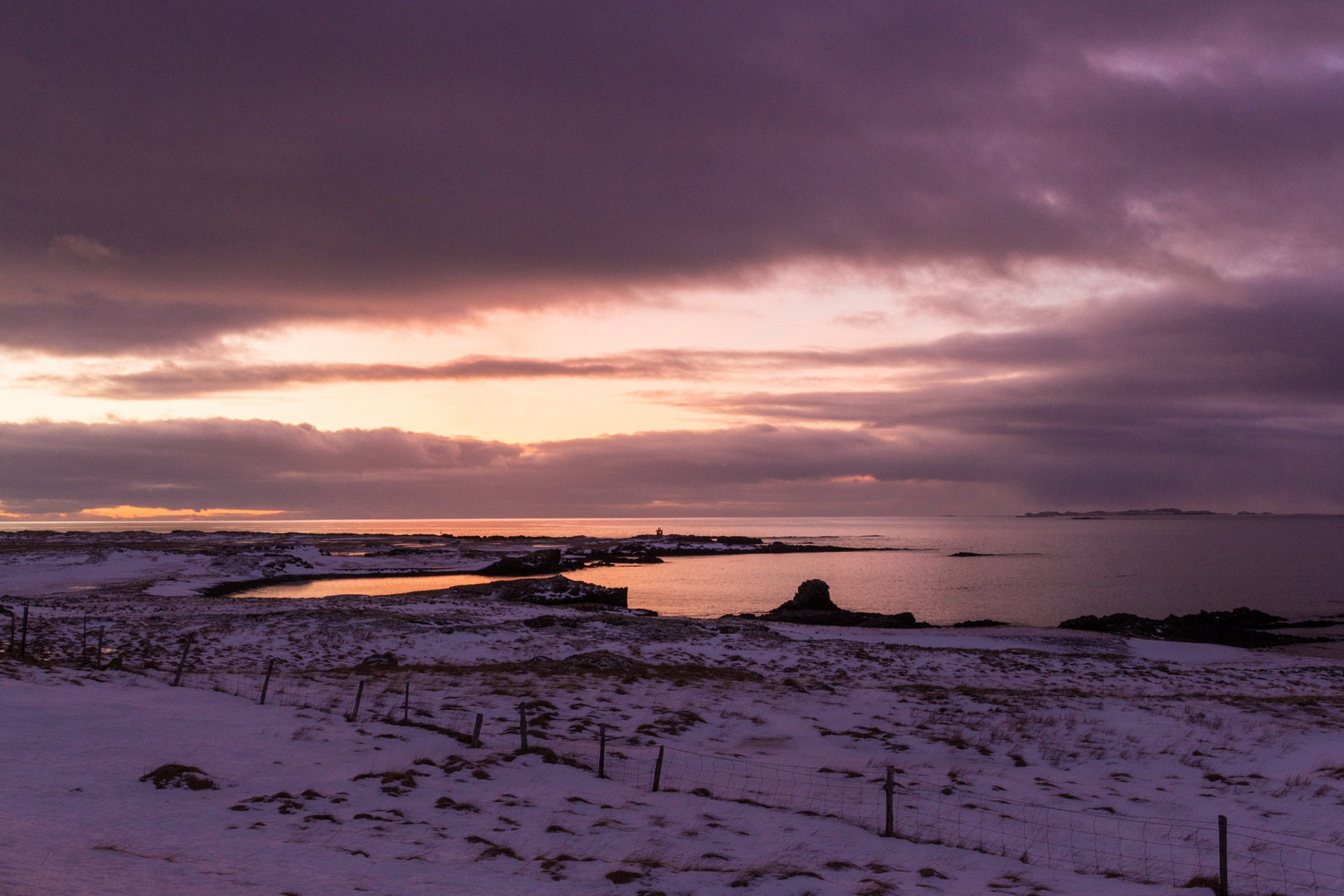 Sonnenaufgang in Islands Osten