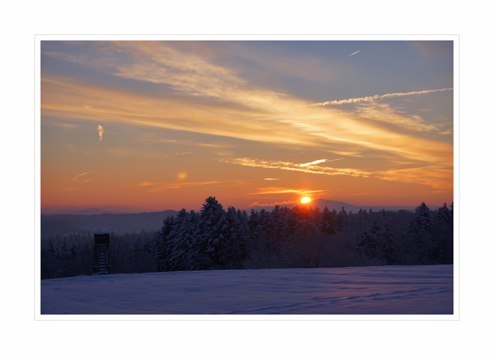 Sonnenaufgang in Jacking bei Passau