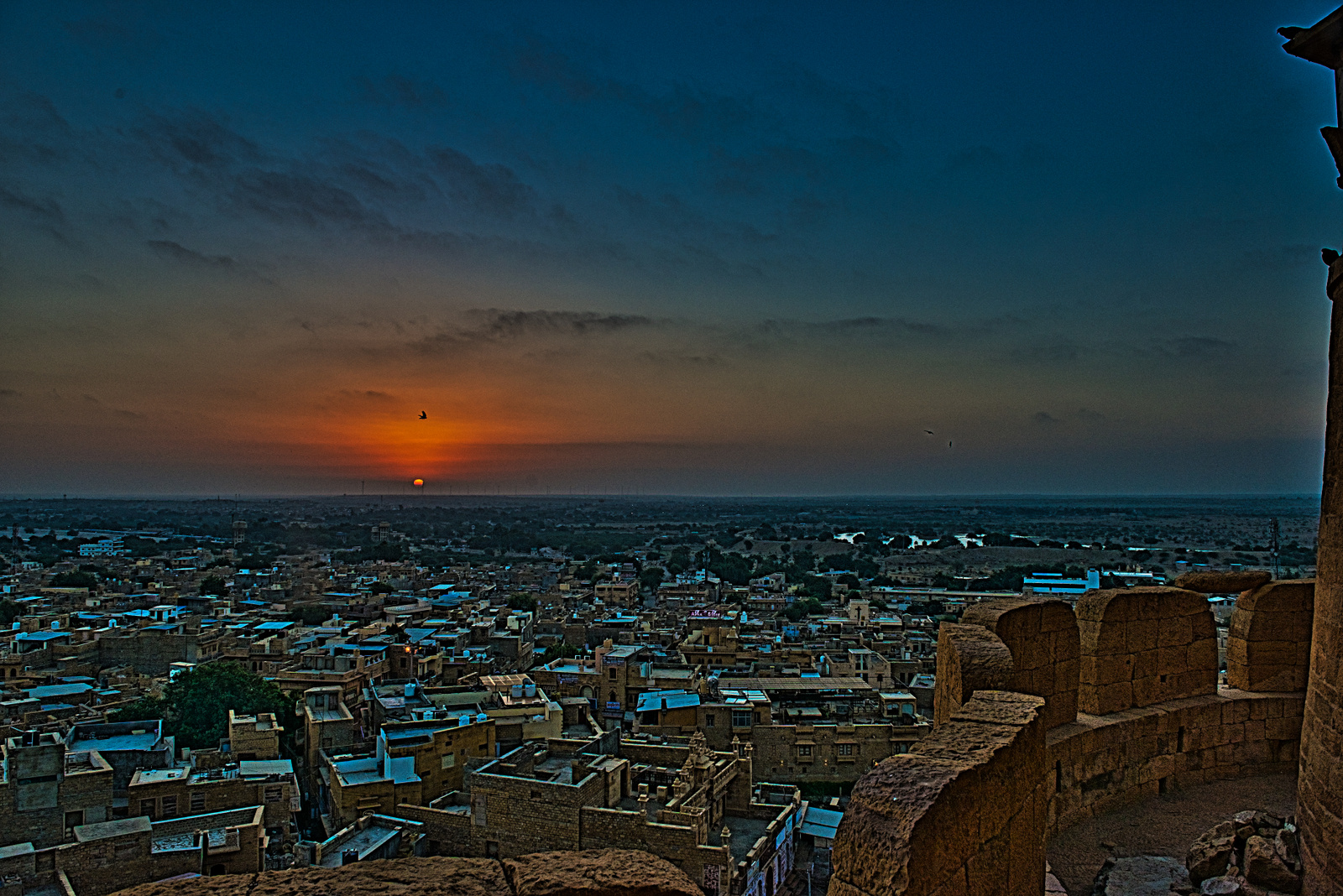 Sonnenaufgang in Jaisalmer, Indien (2016)