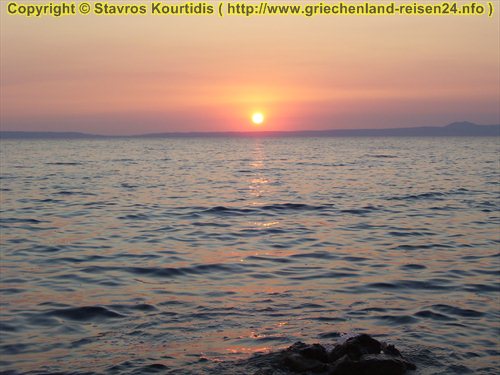 Sonnenaufgang in Kalithea, Chalkidiki.