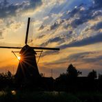 Sonnenaufgang in Kinderdijk