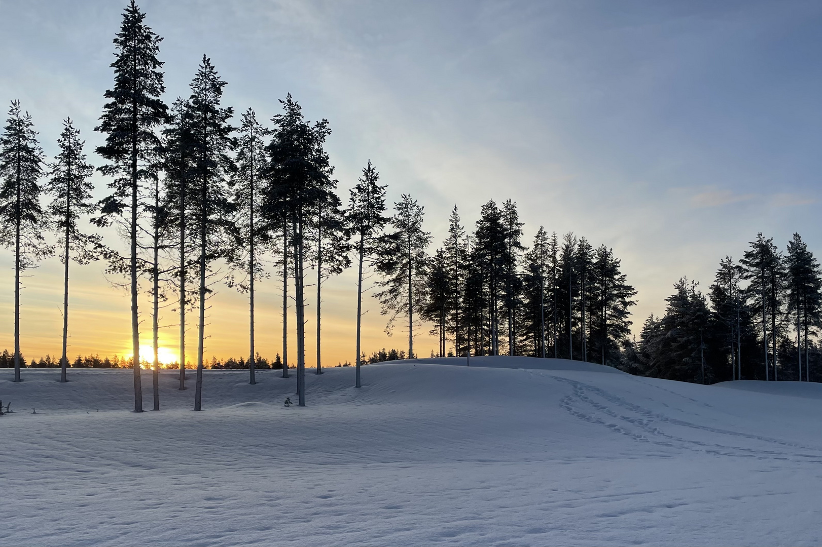 Sonnenaufgang in kuusamo, januar 2023