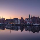 Sonnenaufgang in Lübeck Trave 