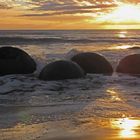 Sonnenaufgang in Moeraki