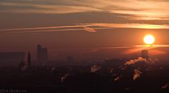 Sonnenaufgang in München