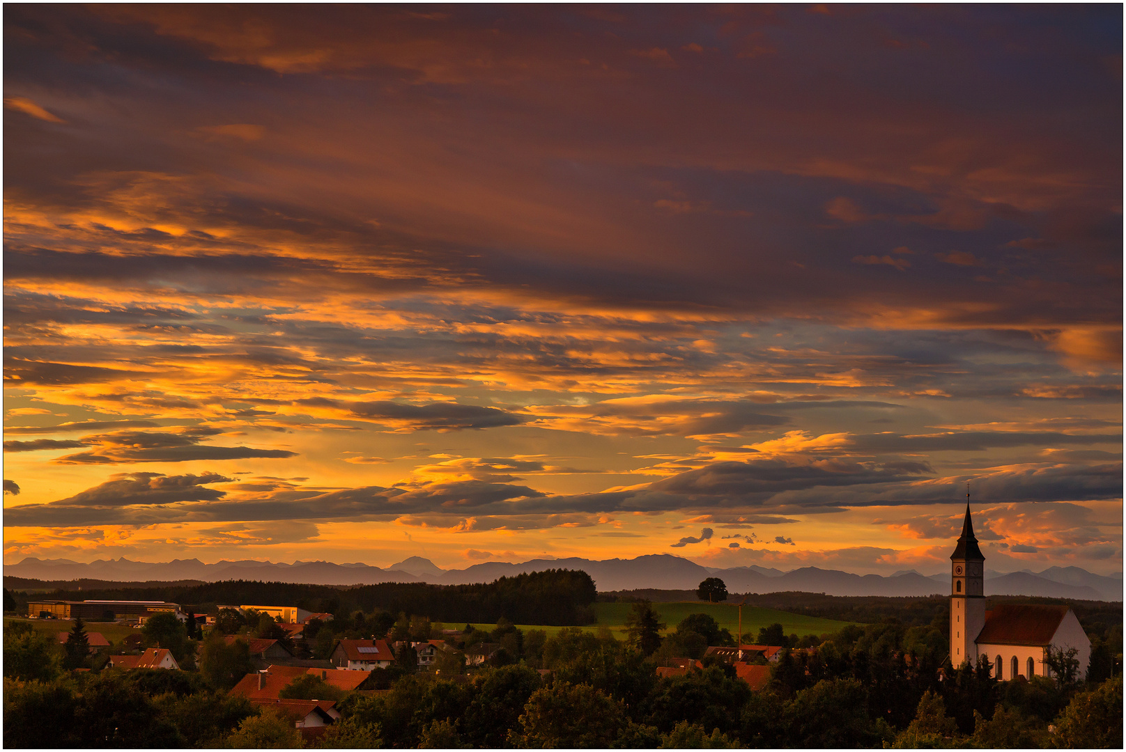 Sonnenaufgang in Oberbayern