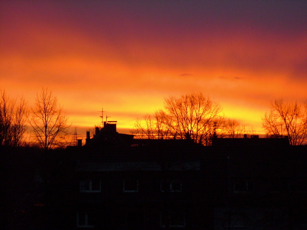 sonnenaufgang in oberhausen (NRW) januar 08