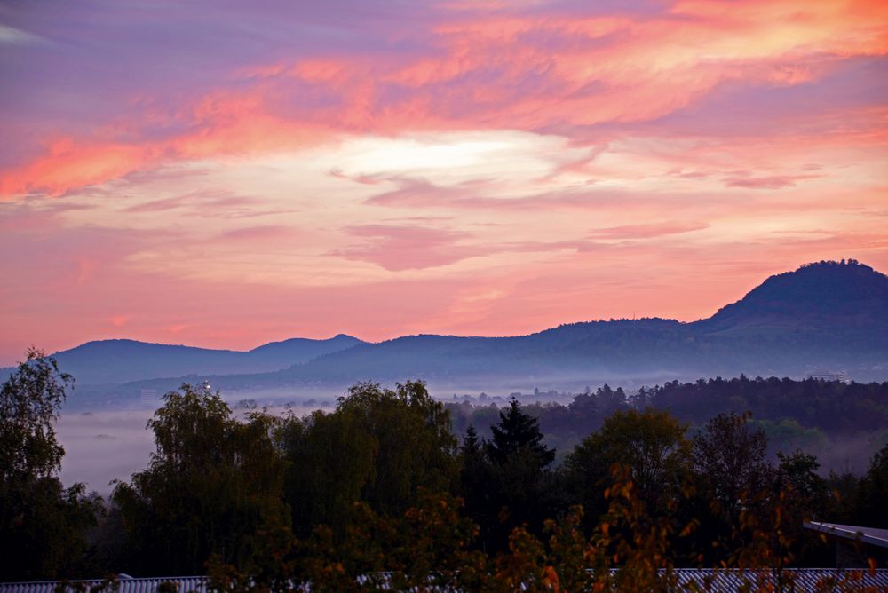 Sonnenaufgang in Ohmengausen.