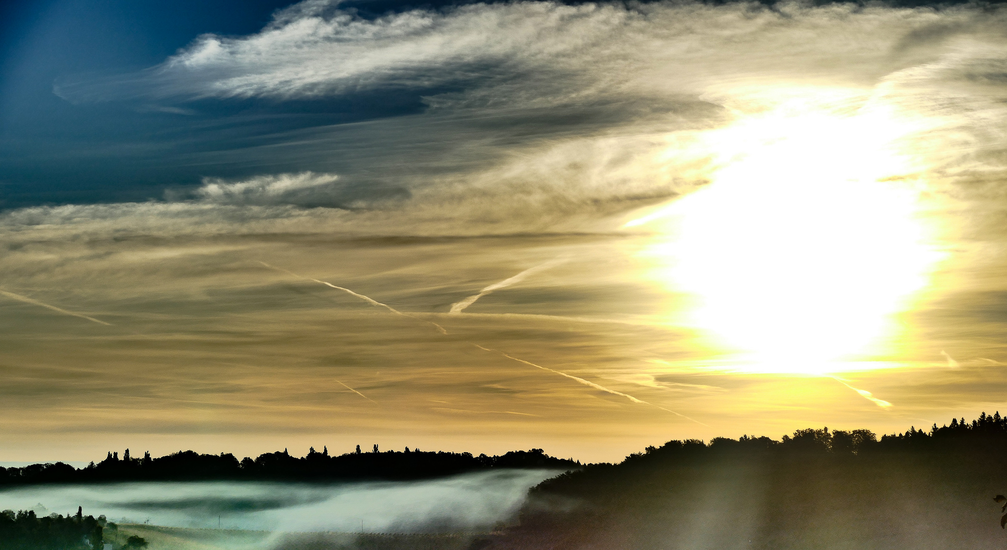 Sonnenaufgang in Ratsch an der Weinstrasse.