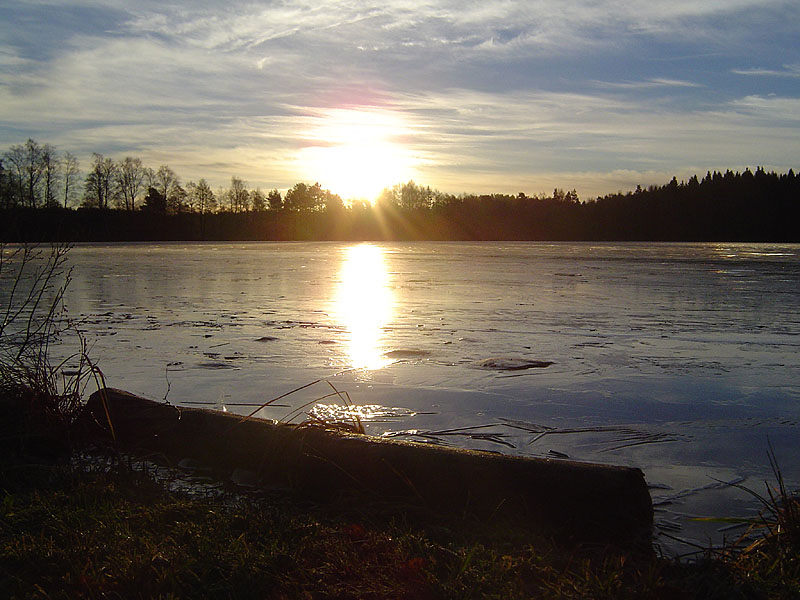 Sonnenaufgang in Schweden zu Silvester 2004/05
