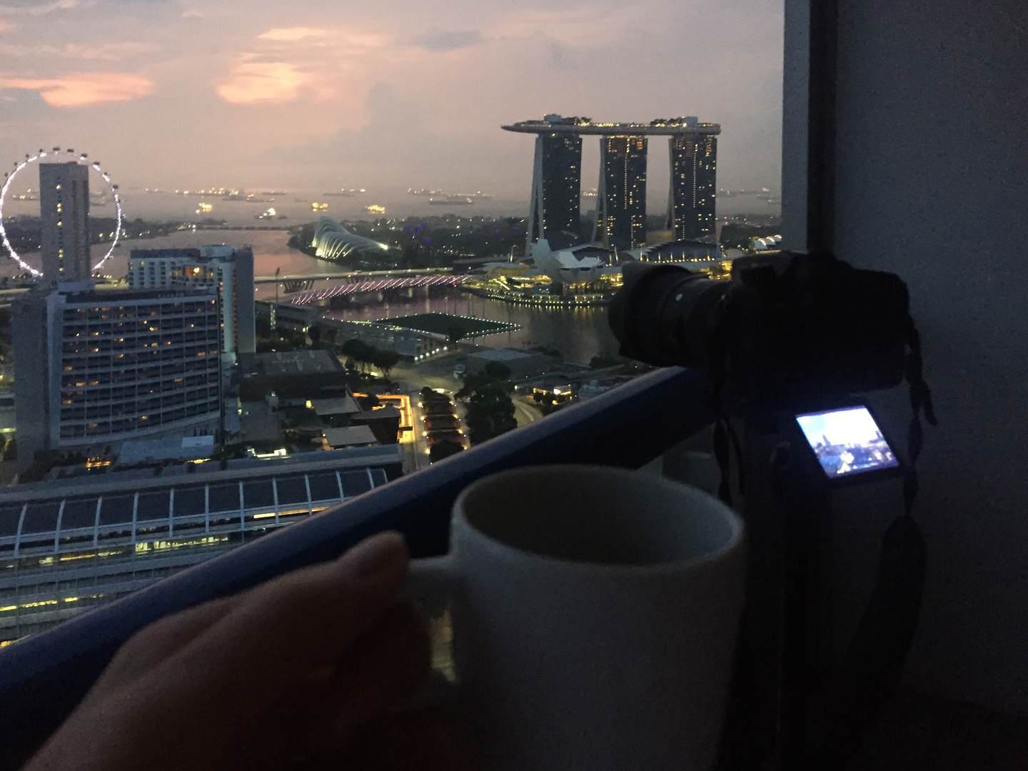 Sonnenaufgang in Singapur