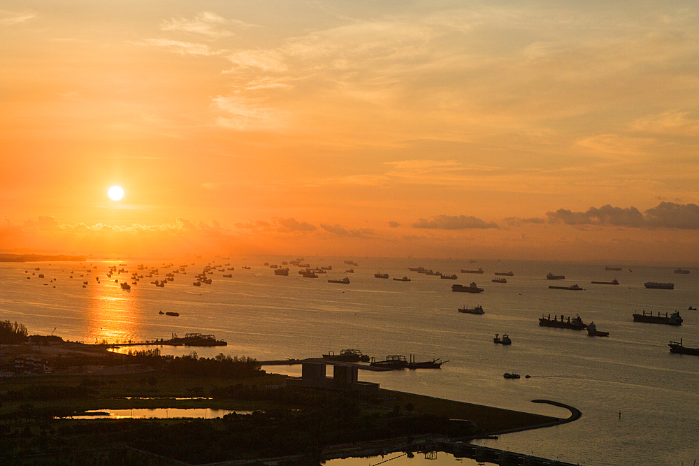 Sonnenaufgang in Singapur