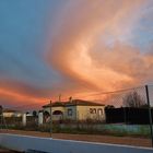 Sonnenaufgang in Spanien bei sehr Sturm