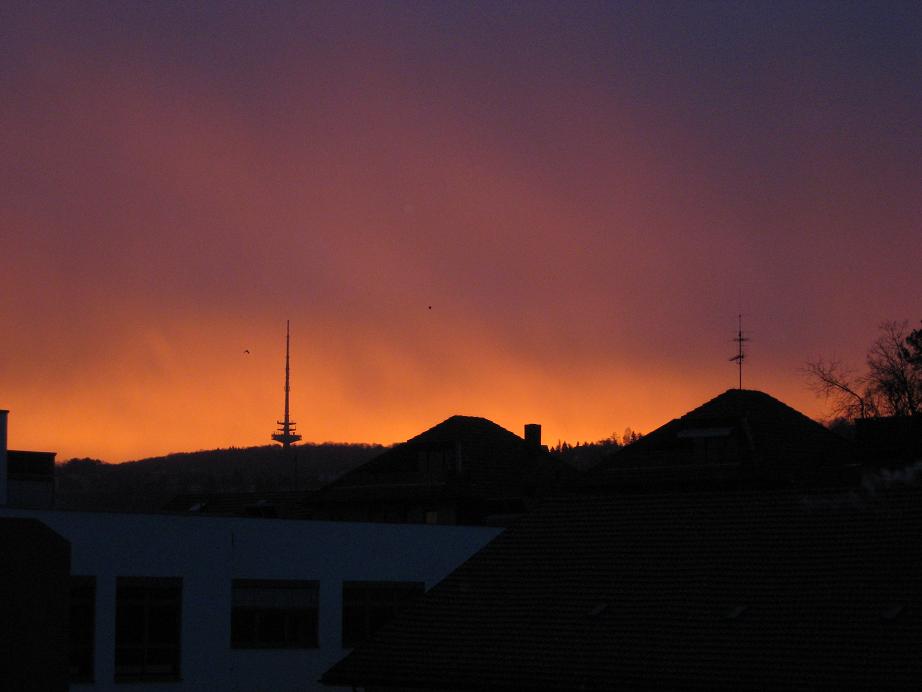 Sonnenaufgang in Stuttgart