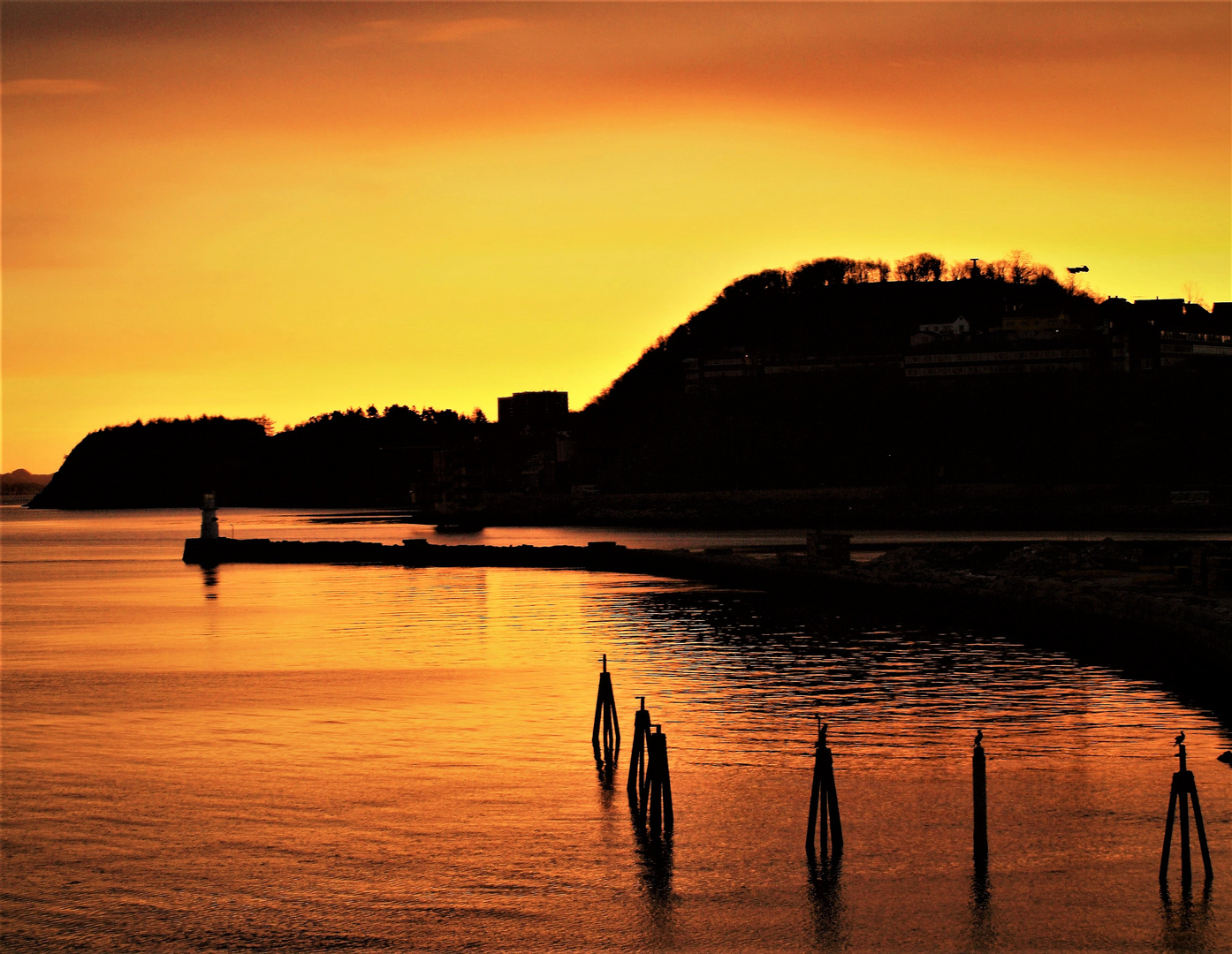 Sonnenaufgang in Trondheim