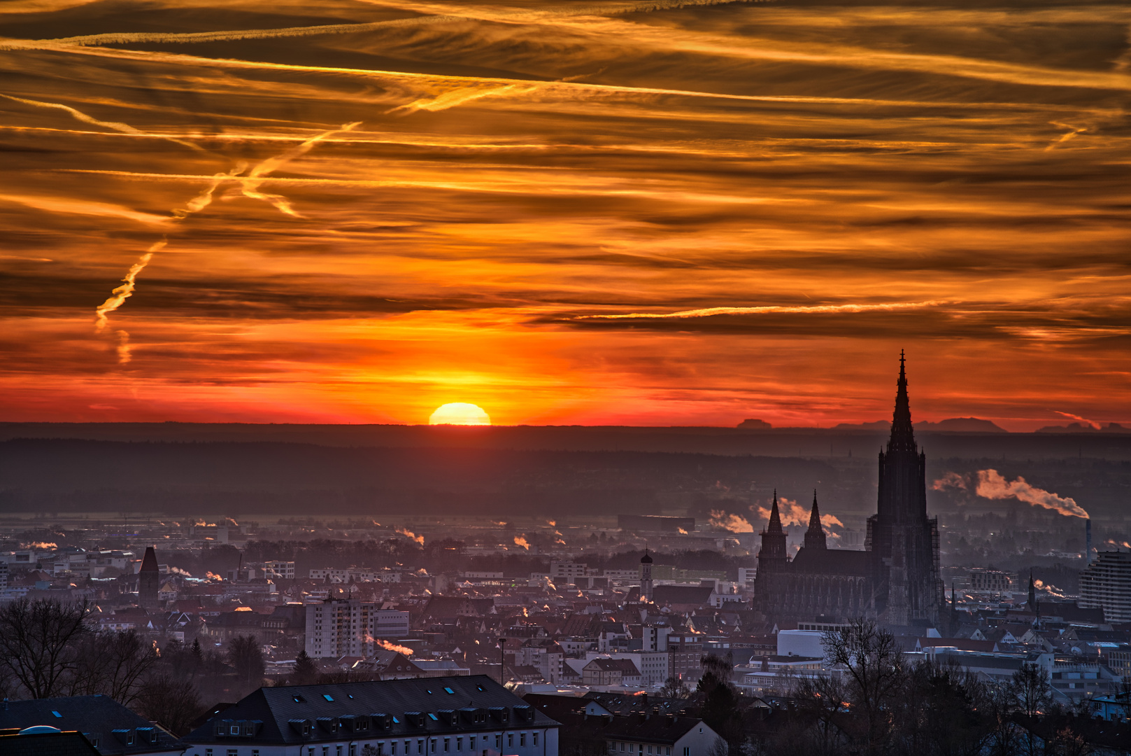 Sonnenaufgang in Ulm