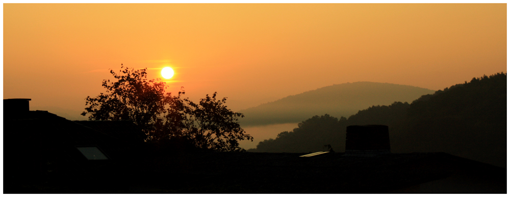 Sonnenaufgang in unserem Dorf