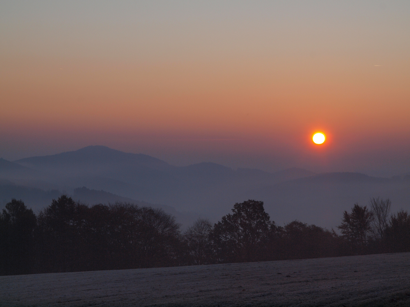 Sonnenaufgang in Winterberg