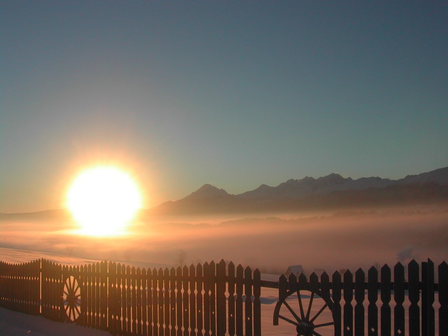 Sonnenaufgang in Zakopane, Polen