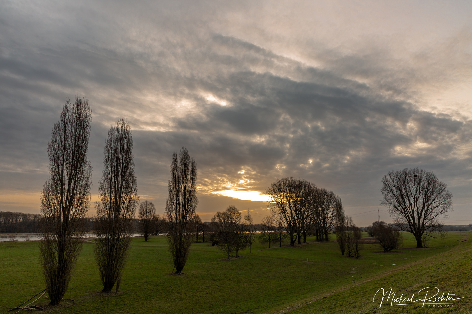 Sonnenaufgang in Zons am Rhein