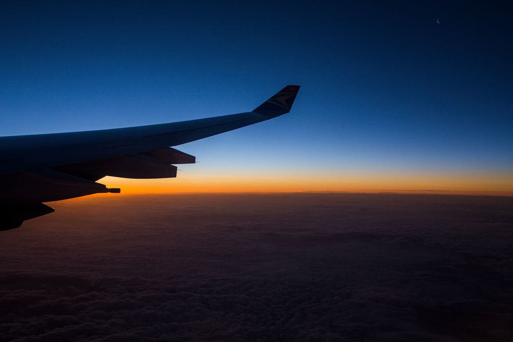 Sonnenaufgang irgendwo über dem Mittelmeer