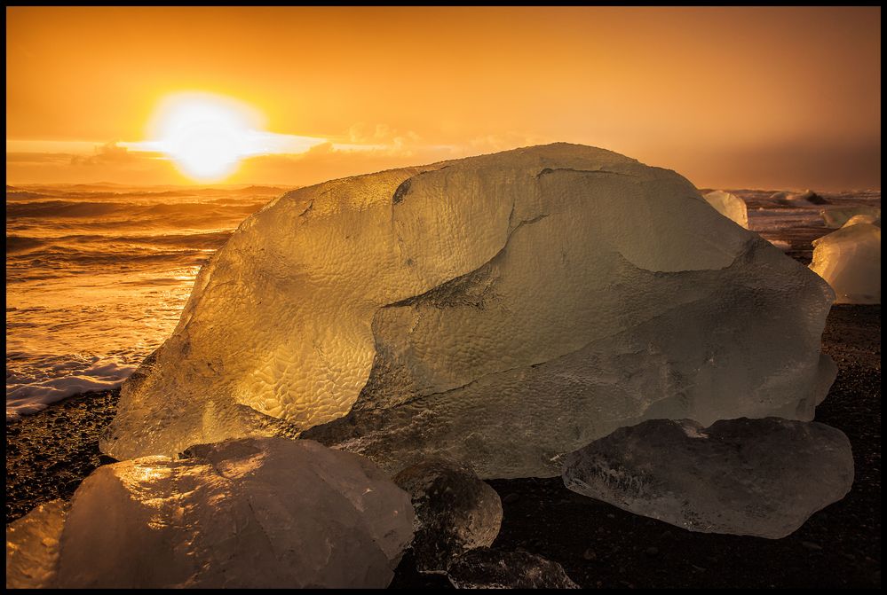 Sonnenaufgang Jökulsarlon