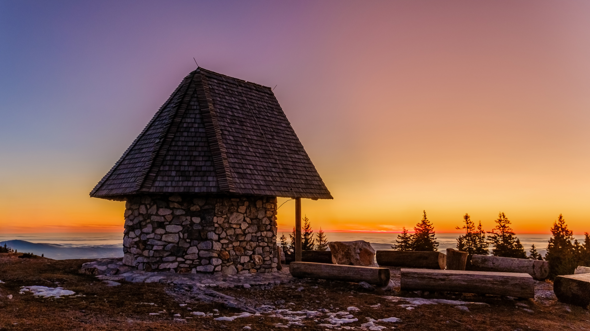 Sonnenaufgang - Johanneskapelle am Schöckl