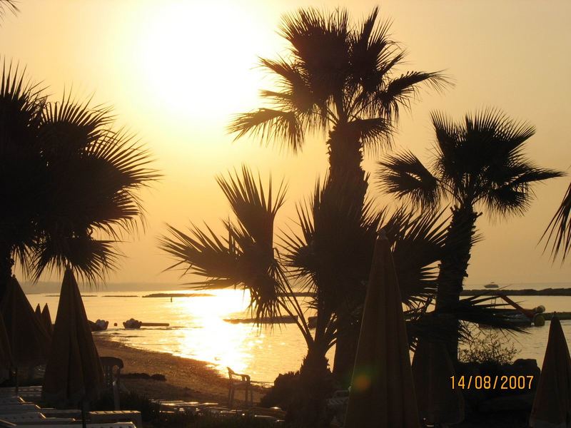 Sonnenaufgang Larnaca, auf Zypern