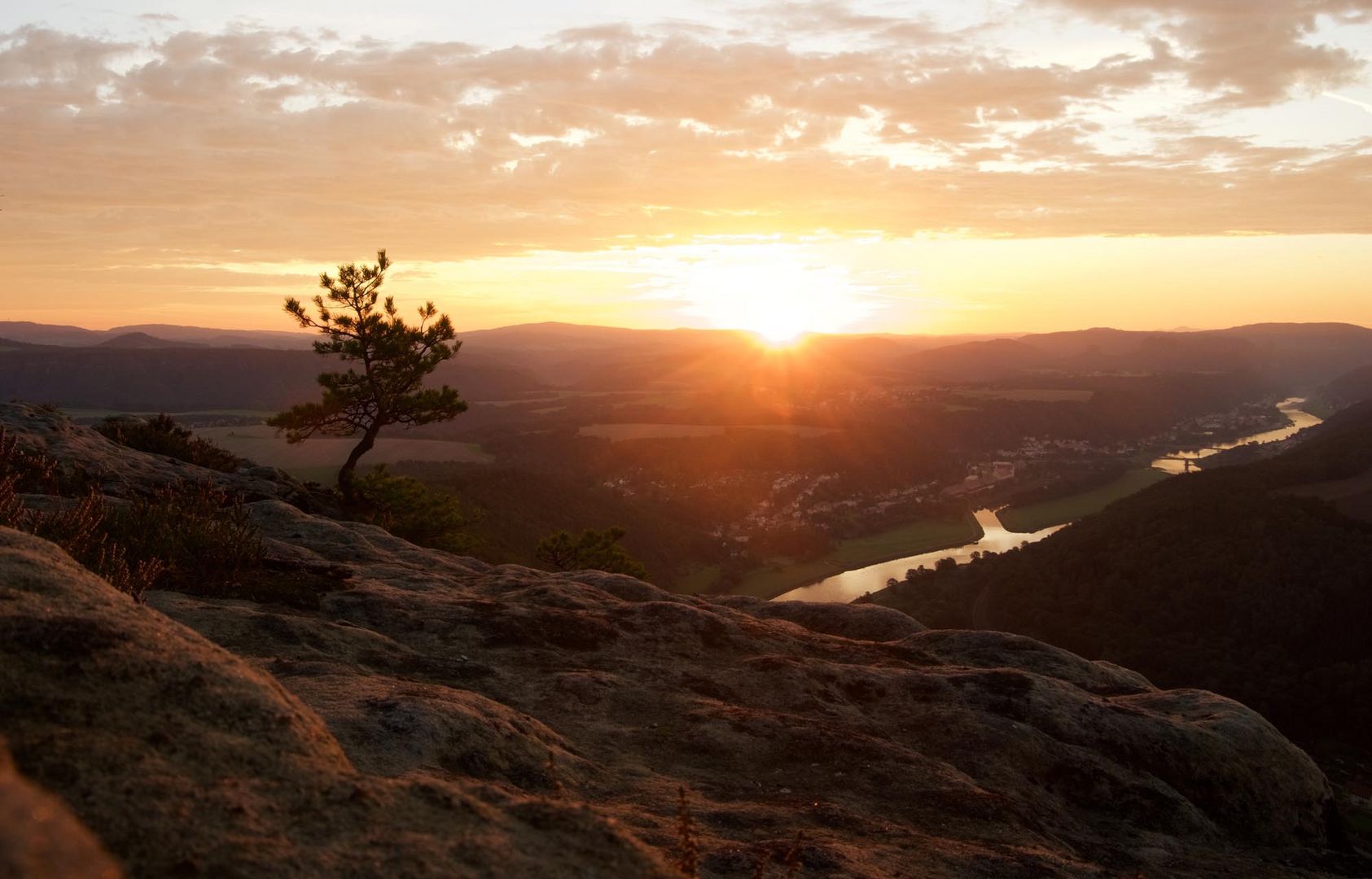 Sonnenaufgang Lilienstein