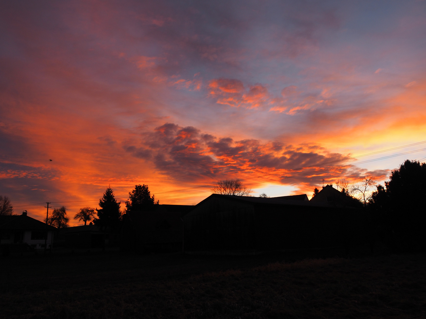 Sonnenaufgang mit Morgenröte