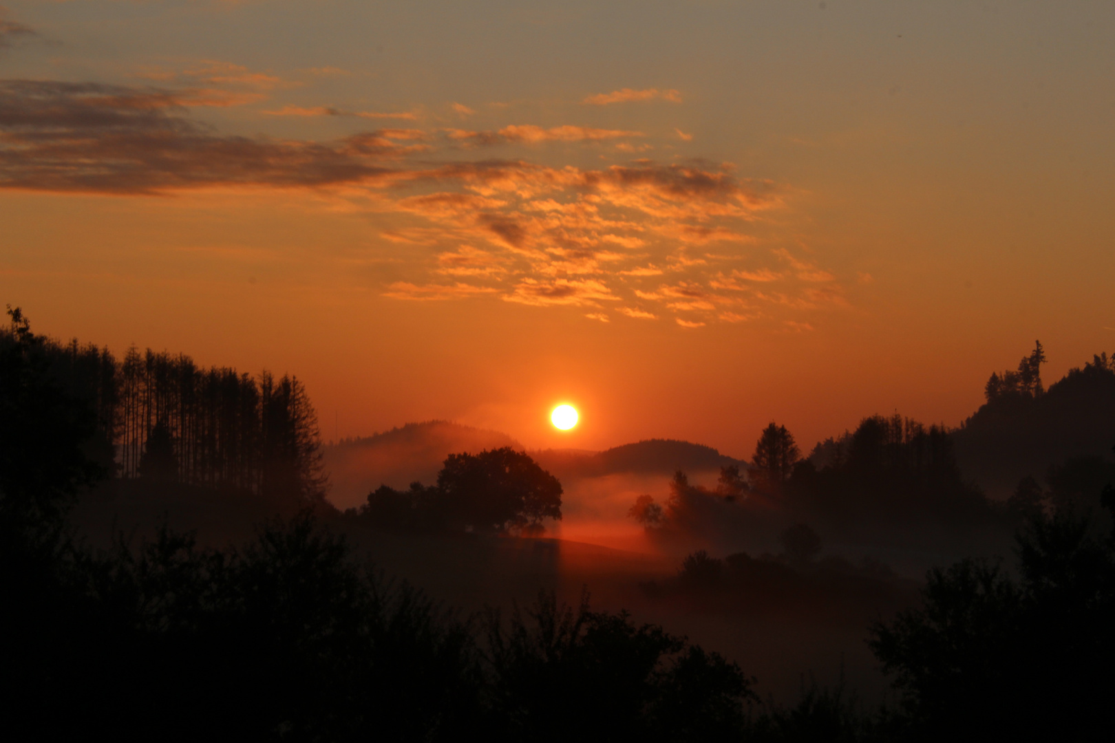 Sonnenaufgang mit Nebel 