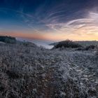 Sonnenaufgang mit Nebel in Nordhessen 