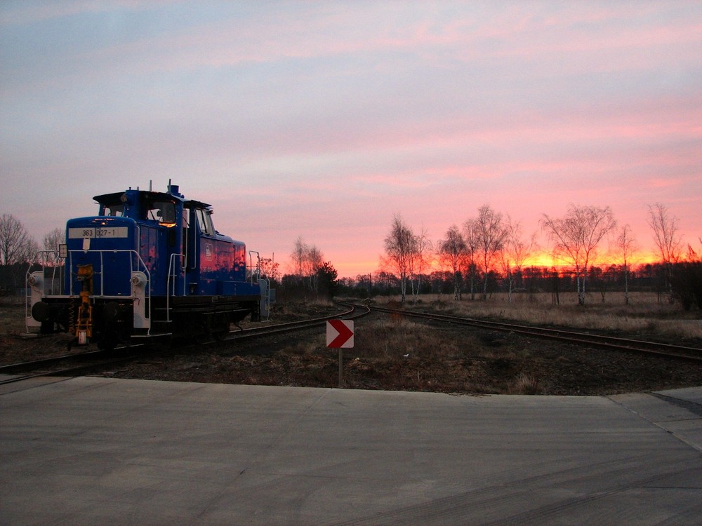 Sonnenaufgang mit PRESS-Dreibein