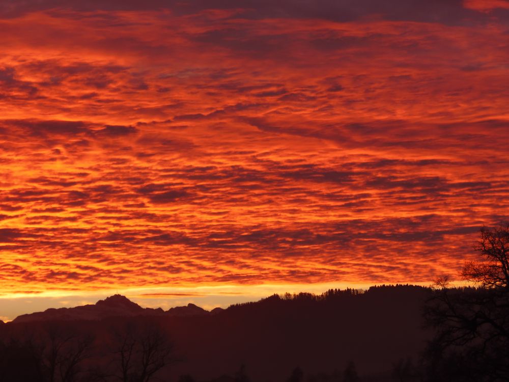 Sonnenaufgang mit Sätis im hintergrund