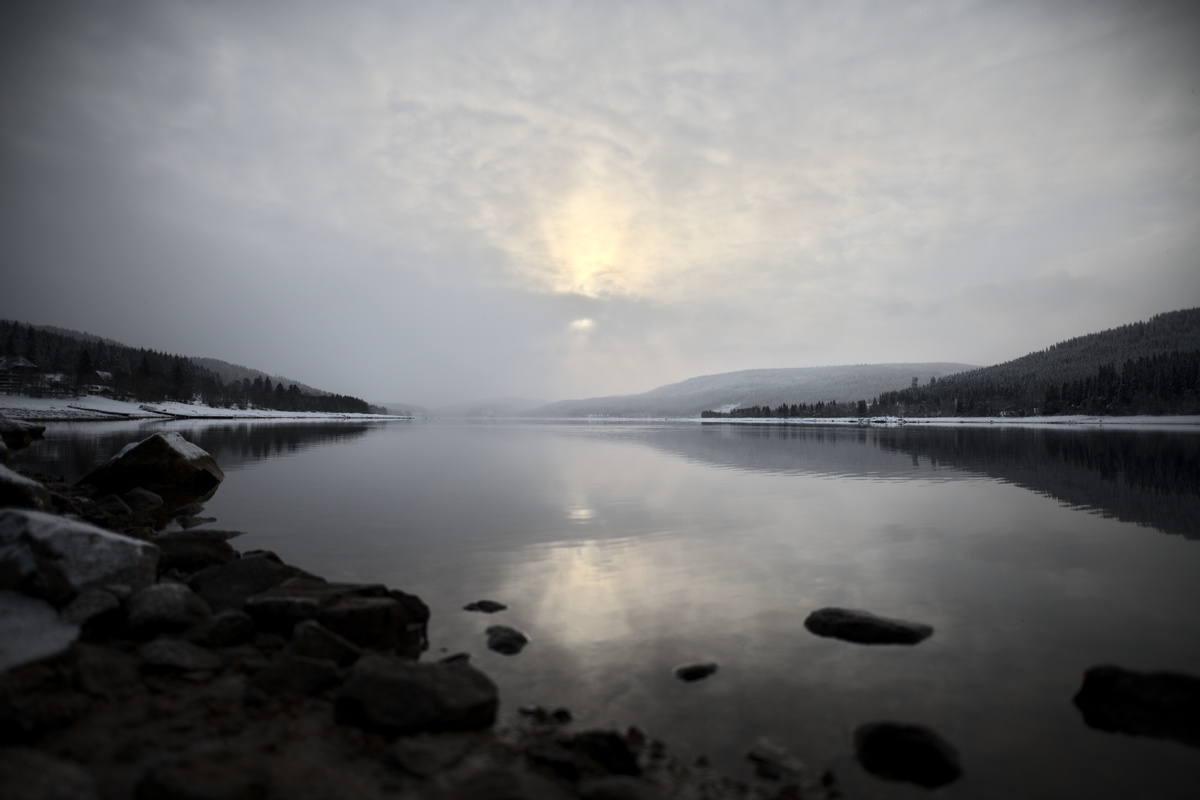 Sonnenaufgang morgens am Schluchsee