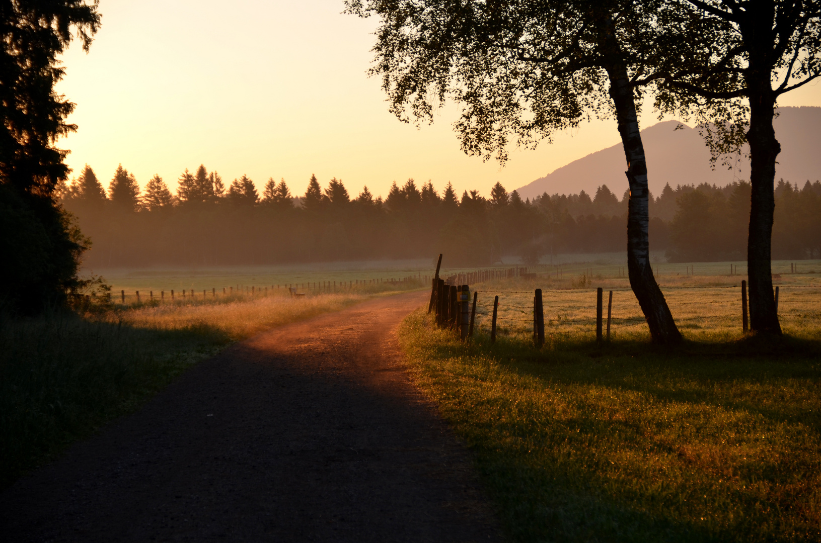 Sonnenaufgang nach 22h Wandern bei den 24h von Bayern 2013