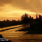 Sonnenaufgang nach einem Gewitter im Sommer