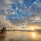 Sonnenaufgang nach einem Regentag