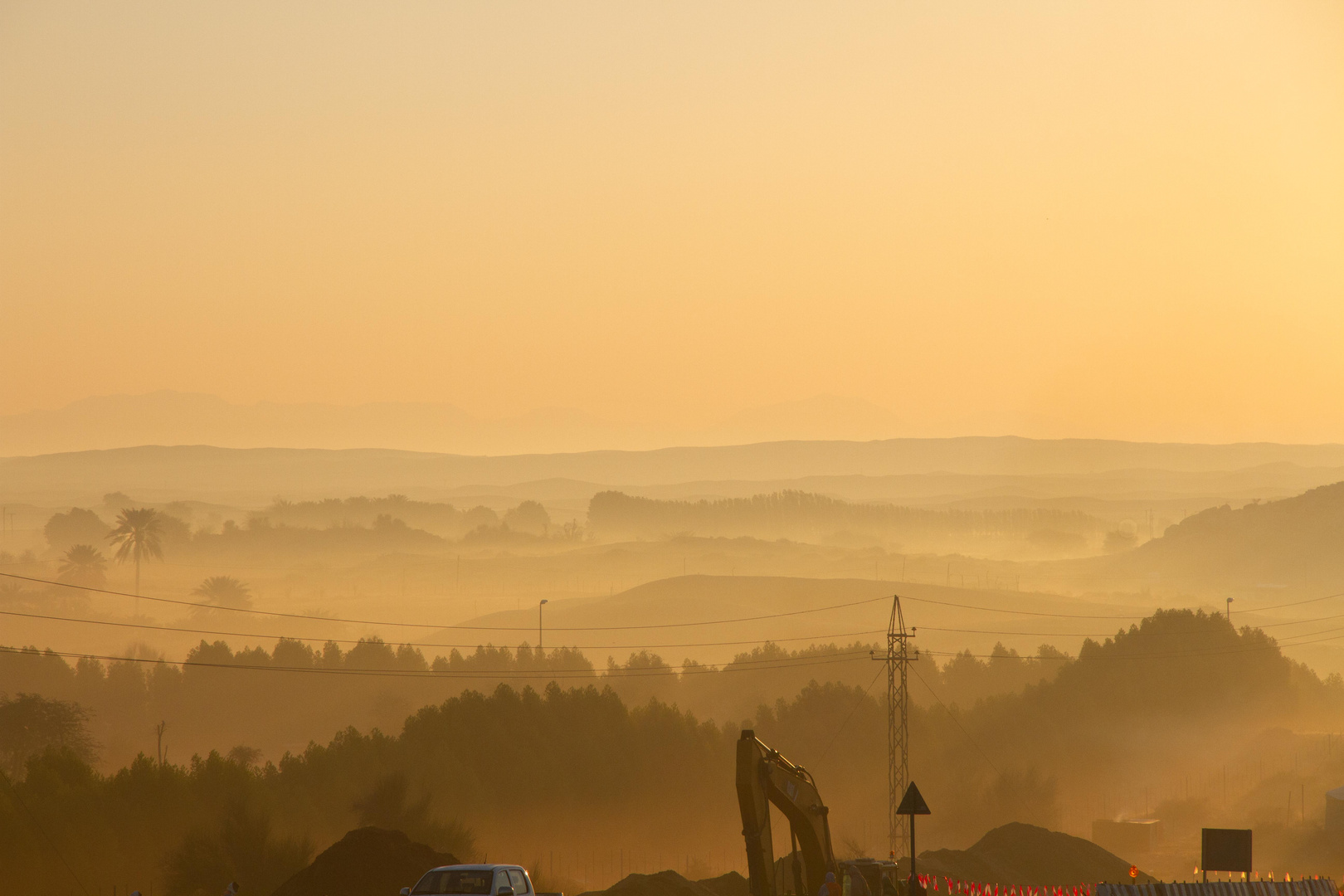 Sonnenaufgang nahe der Wüste