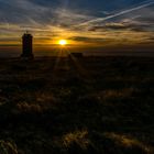 Sonnenaufgang neben der Wetterstation Brocken