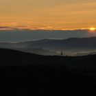 Sonnenaufgang oberhalb von Mönekind (Gemeinde Schmallenberg)